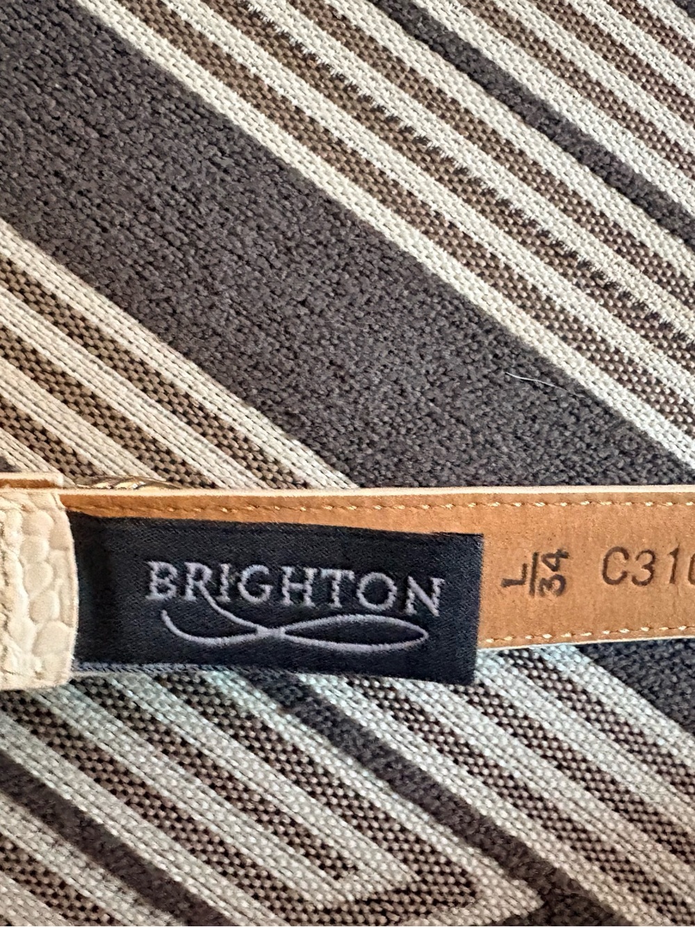 VTG Brighton White Croc Metal Heart Belt Size L - Picture 10 of 15